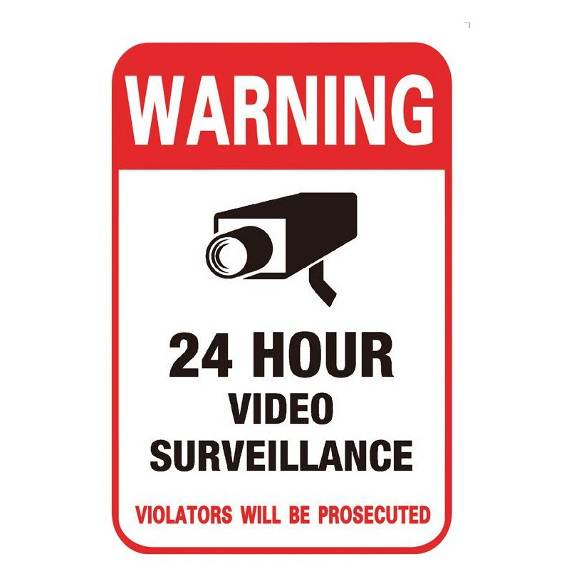 24 ЧАС ВИДЕО монитор предупреждающие наклейки камера наклейки знаки фиксированный клей трансграничный