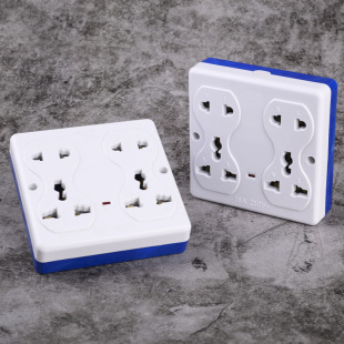 Independent production of foreign trade Square ten-hole socket with light double row ten-hole socket for Thailand, Cambodia and Laos