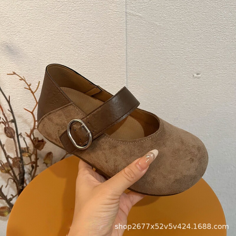 Retro Mary Jane Shoes for Women, 2026 New Autumn Versatile Soft-Soled Shallow Single Shoes, Flat Shoes with Hidden Height Increase, Birkenstock Style