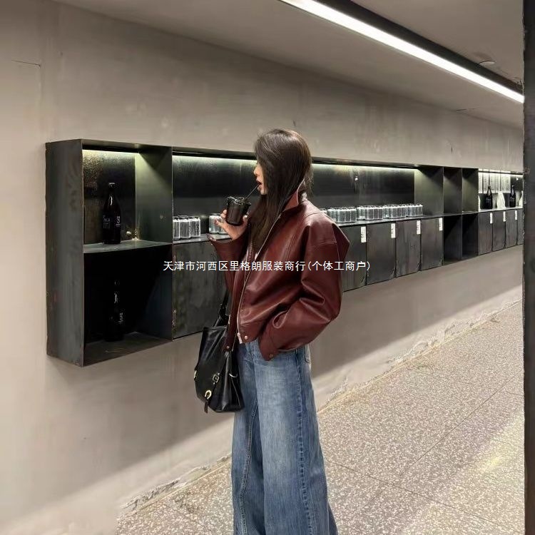 Ankora Red Leather Jacket Women's High-End 2025 New Popular American Motorcycle Petite Pu Jacket Top