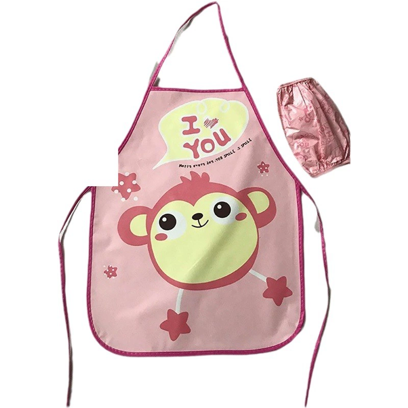 Водонепроницаемый фартук с рисунком животных, халат для рисования, водонепроницаемый и противообрастающий, eva, мультяшный дизайн, детский логотип с принтом, детский сад