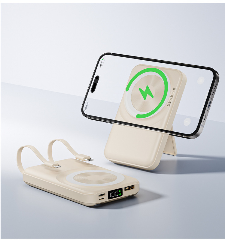 国境を越えて人気のMagsafe磁気ワイヤレス充電器20000mAh、ケーブル内蔵、超急速充電、ポータブル|undefined