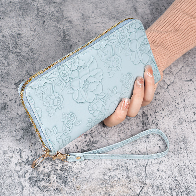 2024 New Wallet Women's Long Korean Style Fashionable Hand-held Coin Purse Zipper Multi-functional Women's Mobile Phone Bag 2024 New Wallet Women's Long Korean Style Fashionable Hand-held Coin Purse Zipper Multi-functional Women's Mobile Phone Bag