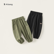 宥宝童装男童休闲裤秋款纯色长裤儿童束脚裤百搭工装裤中小童裤子