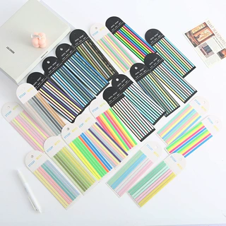 莫兰迪色系极细便签条贴手账防水学生阅读标记贴纸N次透明索引贴