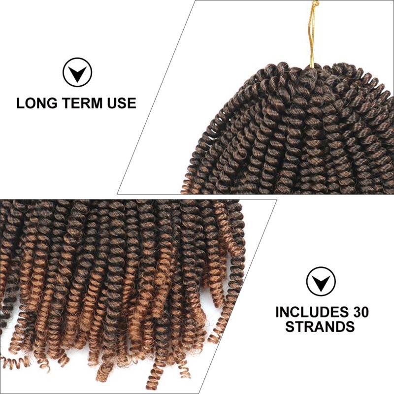 Fjäderflätad Fjädertwist Kemisk Fiber Smutsig Fläta Hårförlängning Virkad Hårperuk_voghion.com