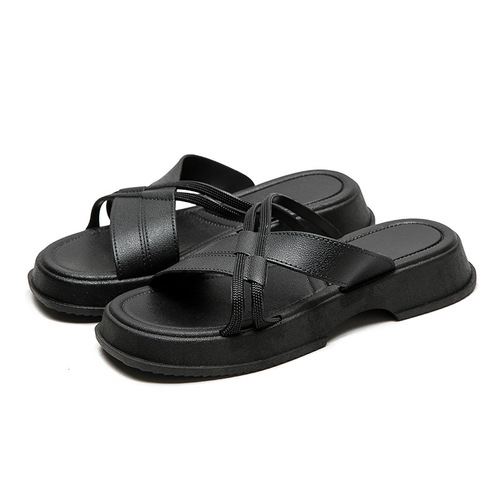 Cross-border 2024 New Women's Summer Outdoor Thick Sole Anti-slip Fashion Matchable Cooling Slippers for Women, Foreign Trade