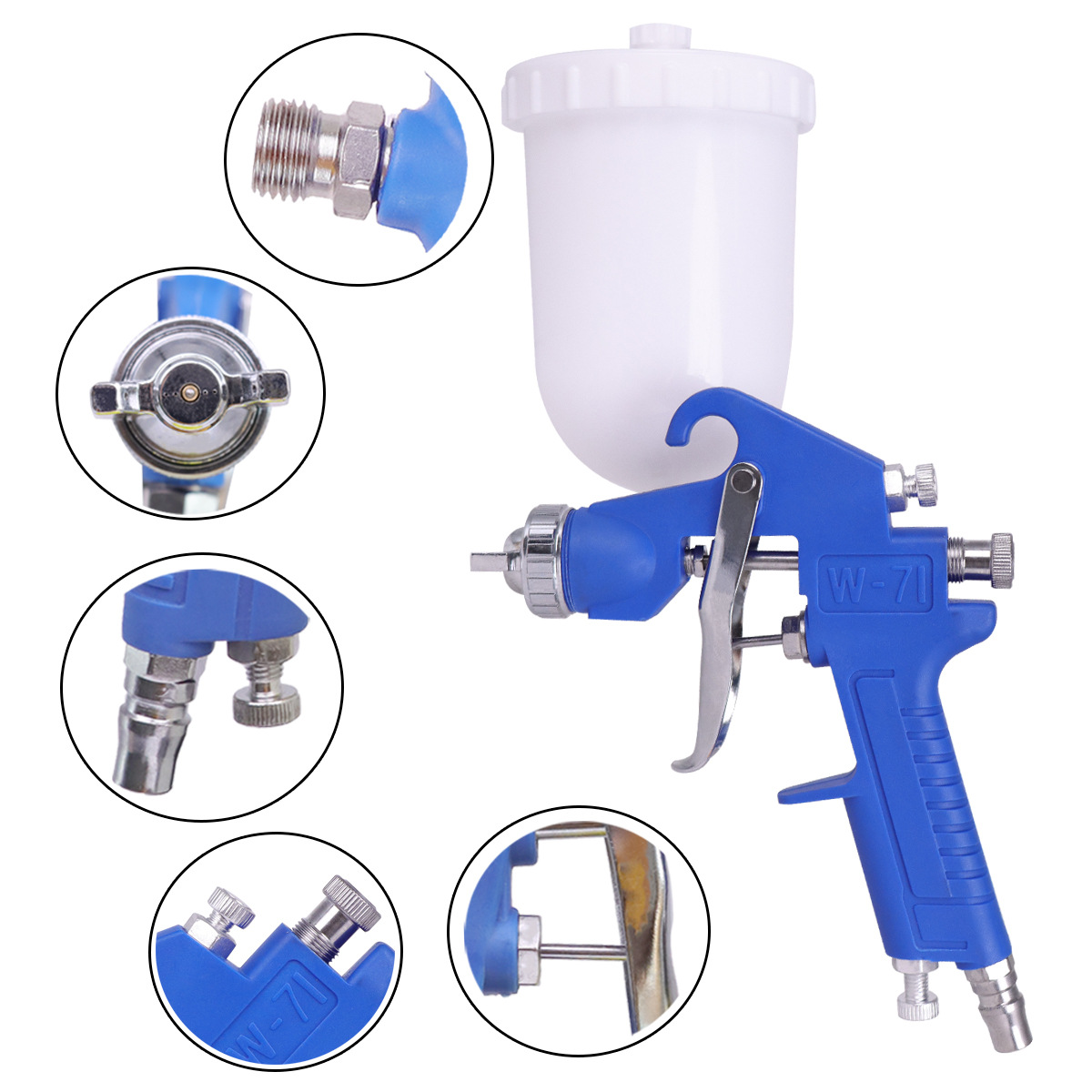 【特价1万支】气动喷漆枪F75/w71/w77汽车家具高雾化手动涂料喷枪