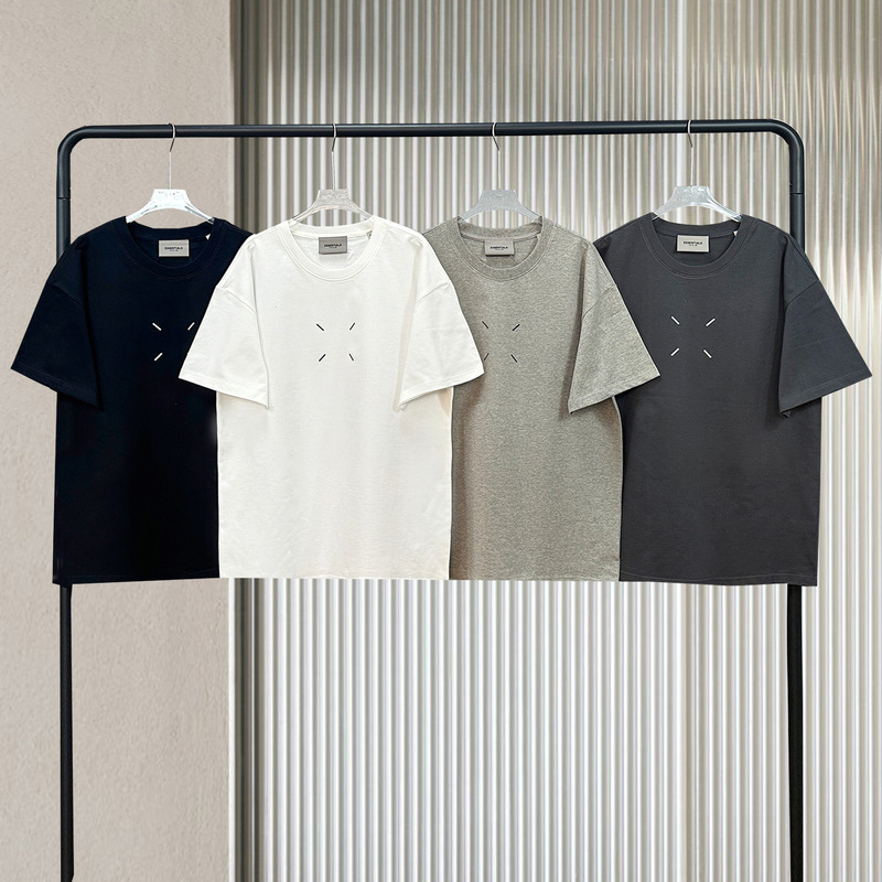 Summer Essentials Round Neck High Street Fog Margiela Collaboration Short-Sleeve Men's T-Shirt Cotton Loose Fit Couple Half-Sleeve