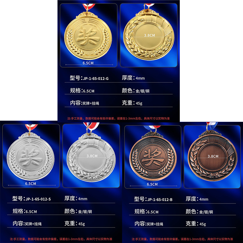 Fabricante de medallas personalizadas para diversos eventos deportivos, placas metálicas, medallas de oro, plata y bronce universales de gran venta transfronteriza para competiciones.
