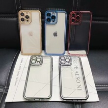 新款适用iPhone14Promax电镀TPU精孔12苹果13手机壳XR精孔保护套