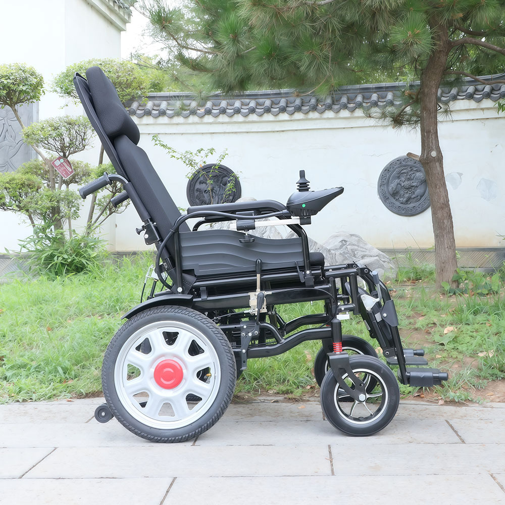 Reclining Electric Wheelchair, Intelligent Fully Automatic Folding Electric Wheelchair for the Elderly and Disabled, Mobility Scooter for the Elderly