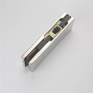 Floor spring door frameless glass door lower clip bright aluminum alloy bathroom accessories word clip lower clip factory direct sales