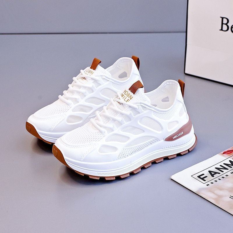 2026 popularidad en línea con zapatos de mujer primavera y verano zapatos de malla transpirables con suela suave flexible zapatos deportivos casuales de mujer
