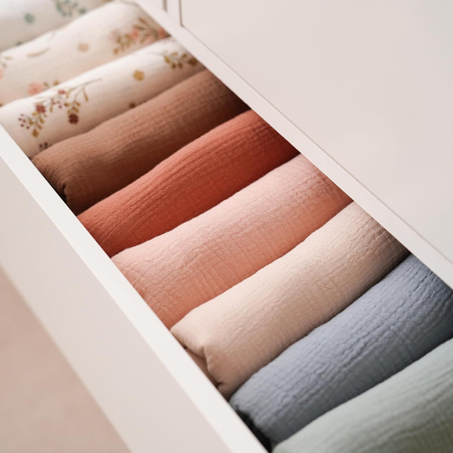 Cross Border Solid Color Muslin Crepe Cotton Baby Blanket Newborn Printed Stroller Bag Blanket Blanket Swaddling