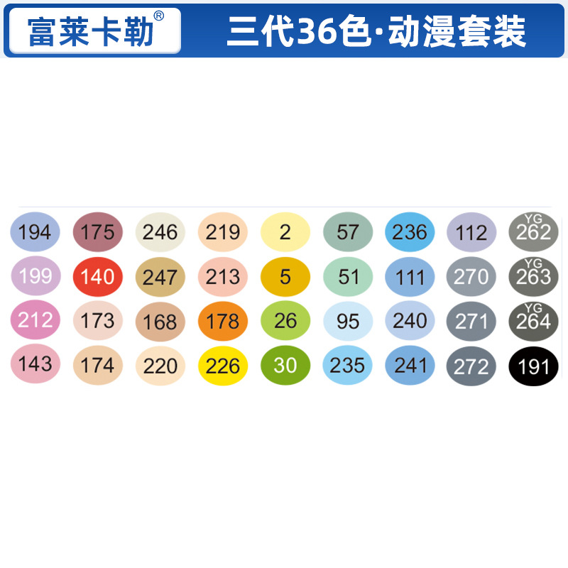 Xiupu Fule Kaler tres generaciones de rotuladores de cabeza suave alcohol aceite arte suave prueba de arte especial pluma importada