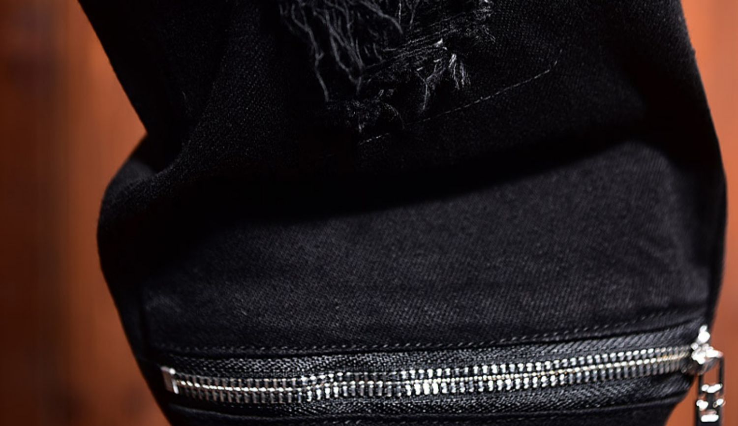 Men's Clothing High End Jeans For Men Autumn And Winter All Match Korean Style Trendy Black Elastic Slim Fit Zipper Trousers Winter_voghion.com