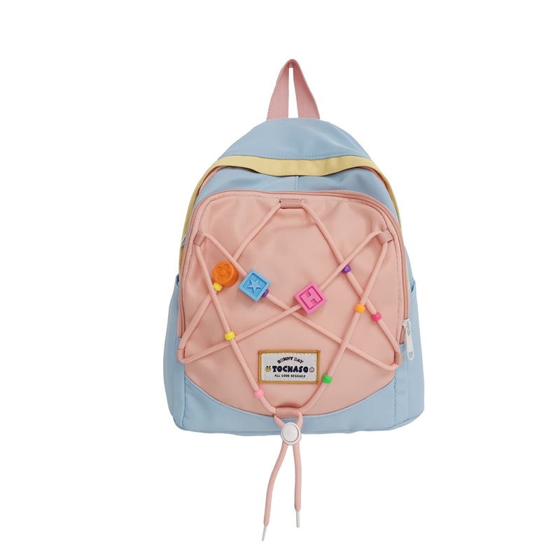Bonita pequeña estrella mochila para niños y niñas estilo extranjero color de choque bolsas escolares para estudiantes de jardín de infantes nuevas mochilas para niños de cuerda de tracción