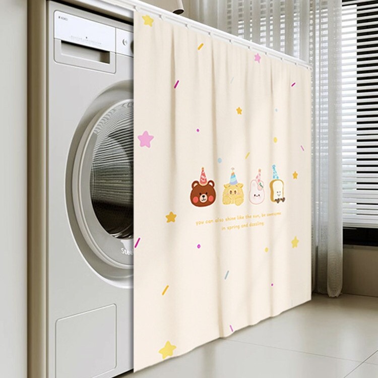 Washing machine cover curtain, balcony waterproof and sun-proof insulation cover, dust-proof cabinet curtain for washing and drying Washing machine cover curtain, balcony waterproof and sun-proof insulation cover, dust-proof cabinet curtain for washing and drying