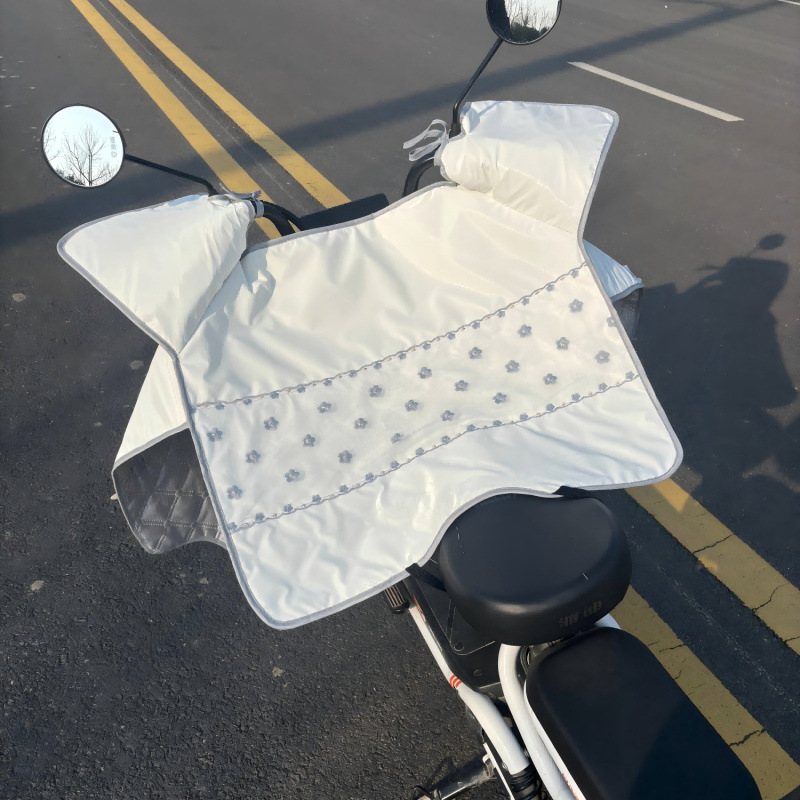 흰색 레이스 자수 + 포켓 + 홀터 로프 - 새로운 스타일: 다운 재킷 방수 원단 공장 직접 판매