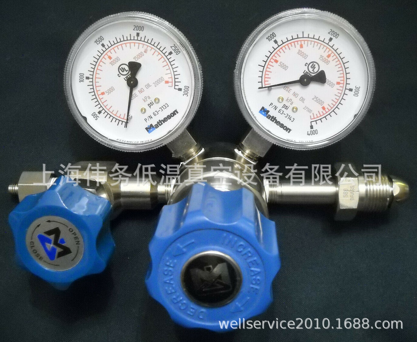 Matheson Series 3040 Nickel-Plated Brass Regulator, CGA 580