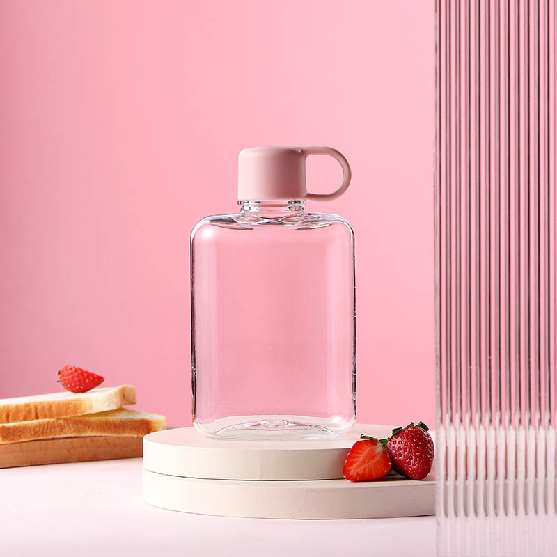 Tritan fresco gran capacidad portátil de viaje taza estudiante al aire libre portátil de plástico espacio taza de agua portátil olla plana