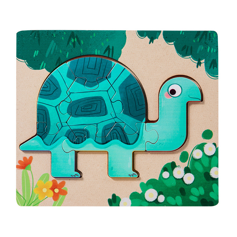 Educación temprana para niños, cognición animal, escena de doble cara, rompecabezas tridimensional, panel de emparejamiento, juego digital de doble cara, juguetes de madera