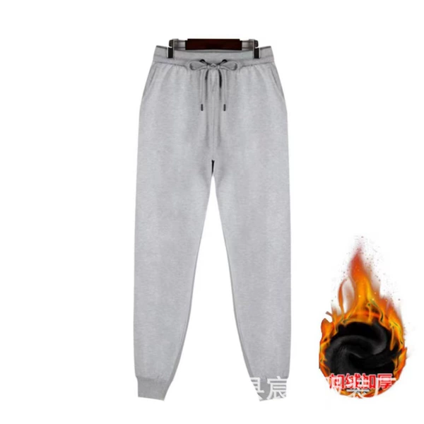 Heather gray-fleece sweatpants