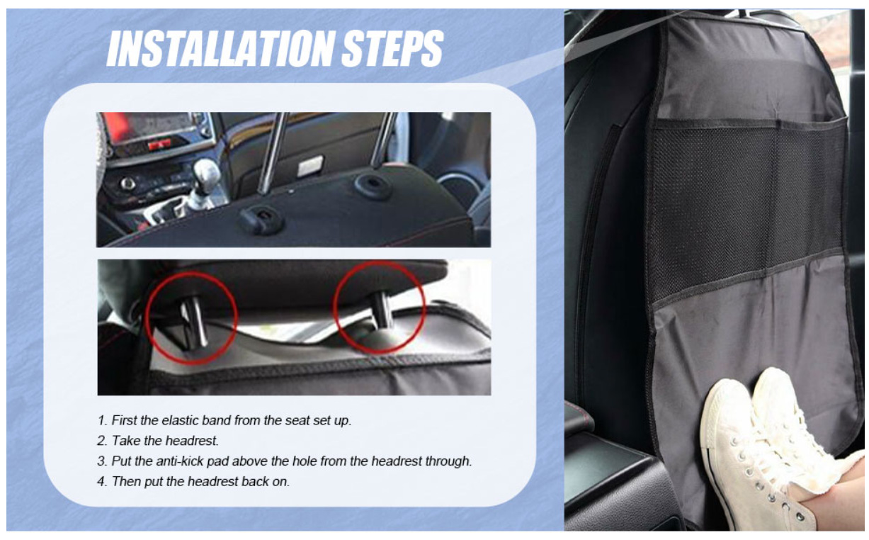 Cross-Border Hot Selling Seat Back Protector, Back Protection, Children's Anti-Kick Pad, Anti-Stepping, Anti-Dirty, Anti-Wear Kick Pad