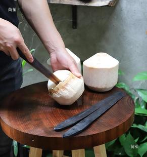 New Horn Soft Knife Hard Knife Thailand Hainan Coconut Scooping Coconut Balls Coconut Eggs Coconut Meat Extractor Qianmu Workshop