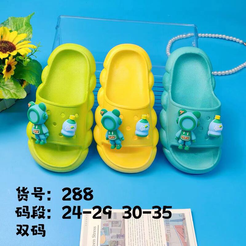 Simple cartoon slippers cross-border new cute home slippers household pvc children's slippers