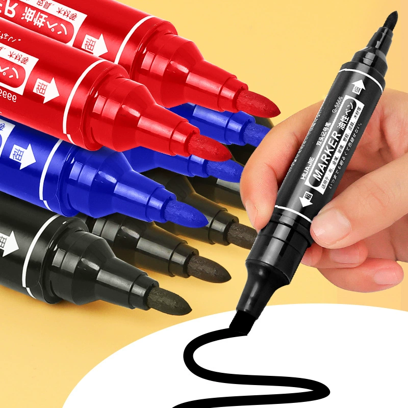 Двуглавый маркер большой емкости, тонкая ручка, специальная ручка для логистики, быстросохнущая ручка с большой головкой, ручка для граффити, ручка для рисования