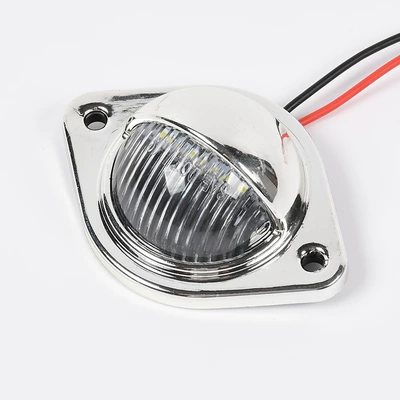 Car Light Manufacturer Has In-Stock License plate lamp - 12v24v-electroplated-shell