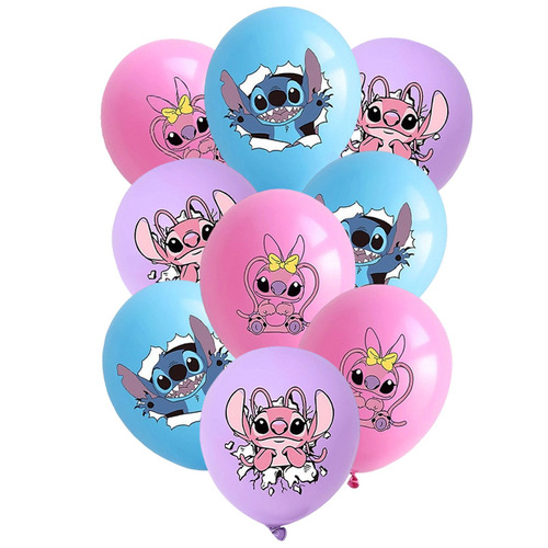 Cross-border Star Wars Anime Theme Stitch Balloon Children's Birthday Party Decoration 12-inch Latex Balloon