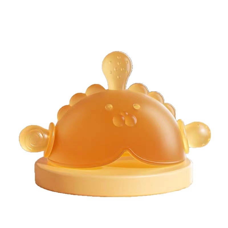 Diente para bebés de grado alimenticio hongo para bebés palillos de dientes juguetes de silicona líquida para niños pequeños dentición calmante mordida Diente