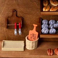 Мини-пекарная посуда поддонные держатель dollhouse Venhouse миниатюрные DIY сцены с едой и игрой