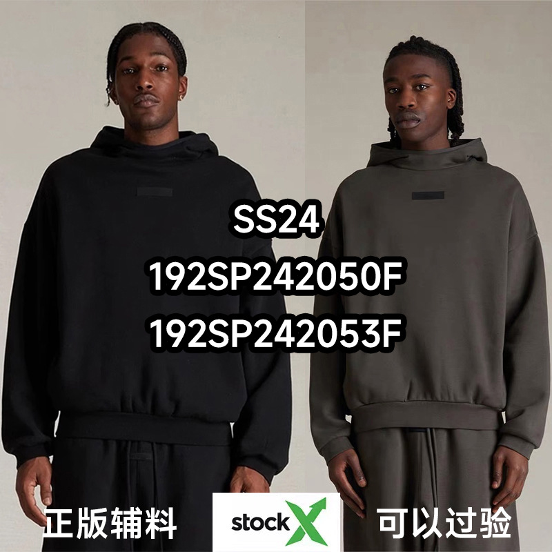 SS24 HoodieFOG 후드티 플러스 벨벳 풀오버 후드 스웨트셔츠 남성용