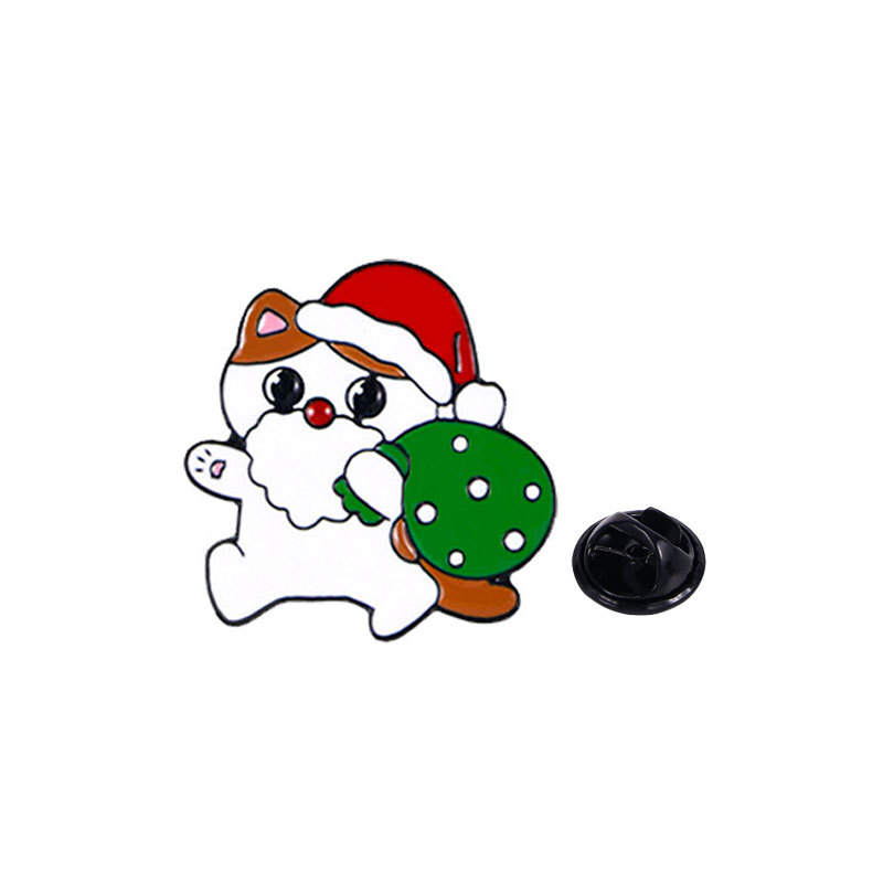 Broche de Navidad insignia de aleación caricatura adorable Santa Fe Navidad decoración de mochila escolar