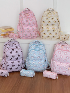 (Cross-border trading), nylon backpack, capacious cartoon shoulder bag, for secondary school