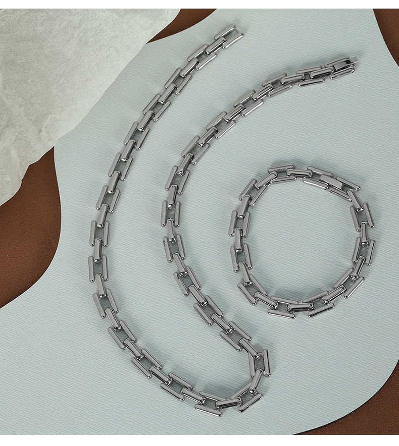 16g Weight 0.03µm-0.05µm Gold Plating Thickness PVD Coated Gold Plating Process Real Gold Plated Plating Material Bracelets, Necklace Classification 1 Piece Quantity Daily Occasion Titanium Steel Material Geometric Pattern Unisex Gender Simple Style Style Waterproof Non Tarnish, Plating Craft PVD Coated Real Gold Plated Geometric Titanium Steel Simple Style Waterproof Non Tarnish Bracelets Necklace 11
