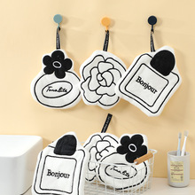 法式简约擦手巾挂式卫生间厨房专用儿童双层加厚毛巾家用吸水抹布