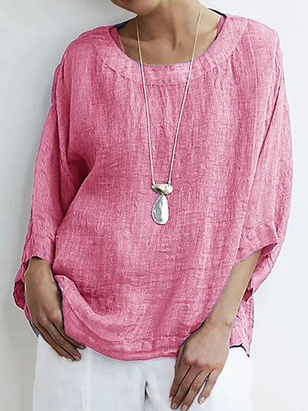 Casual Round Neck Cotton Top Women's Comfortable Loose Lining O1CN01c0NXhh1WkoVABEg8G !!2002732827 0 Cib
