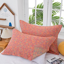 纯棉双层纱枕巾一对装薄款高品质枕头巾单条成人家用潮品加大