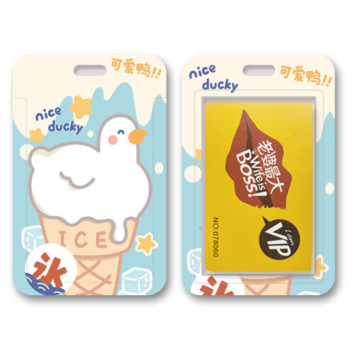 Campus card, bus, subway card holder, male and female card holder with acrylic pendant for picking up and dropping off kindergarten students
