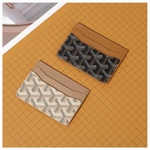 Factory Wholesale New Dog-Tooth Pattern Mini Card Holder, Printed European and American Fashion Id Holder, Coin Storage Bag, Wallet
