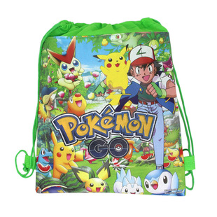 Pikachu non-woven bag baokemeng drawstring bag pet elf storage bag children's schoolbag