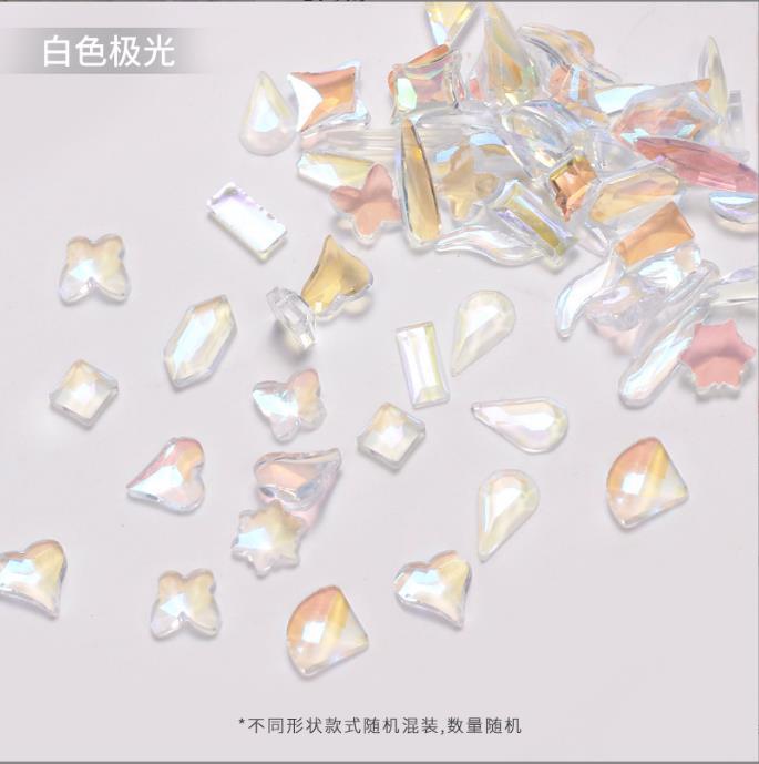 Red ultra brillante taladro de uñas mini taladro plano pequeño ultra brillante lago azul azul pálido joyería taladro de uñas blanco