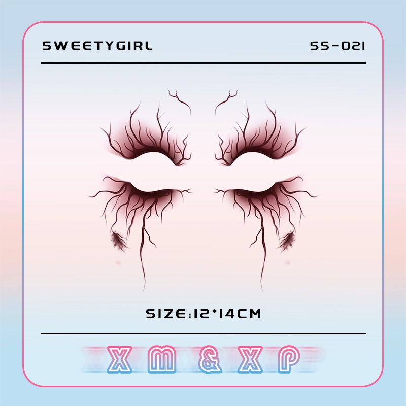 Gothic Eye Blood Tattoo Stickers Easily Create a Dark and Suspenseful Atmosphere. Niche Cool Temporary Tattoos Are Super Eye-Catching