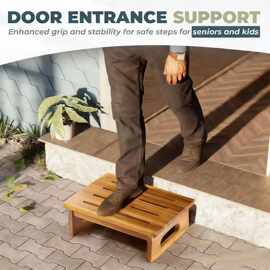 跨境木质脚踏板卫生间洗漱台脚垫防滑马桶凳增高台阶办公室硌脚凳