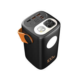 PD100W,全协议30W容量60000mAh笔记本移动电源带露营灯充电宝